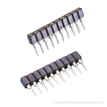 2.0mm SIP Socket, Single/Dual Row, Six Fingered Clip